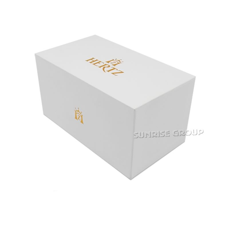 Πολυτελή άκαμπτο κουτί συσκευασίας ρολογιών χαρτοκιβωτίων με λογότυπο χρυσού φύλλου
