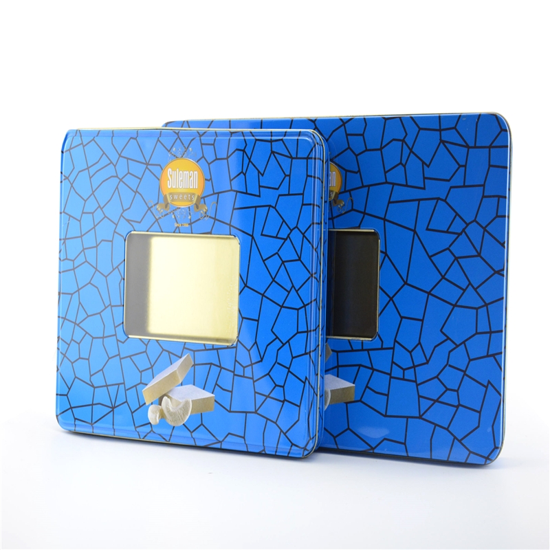 Εργοστάσιο χονδρικής ορθογώνιο σκεύος μπισκότων μπισκότων σοκολάτας με παράθυρο PVC