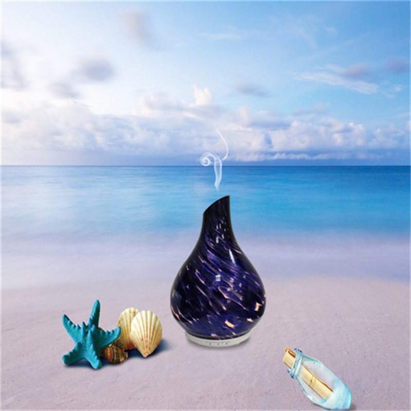 Επτά LED φως μεταβαλλόμενο δημοφιλές μοναδικό γυάλινο αρωματικό διαχύτη σε σχήμα βάζου