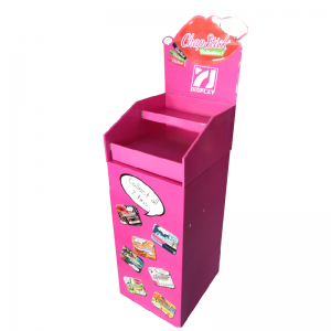 Pop Up κυματοειδές χαρτόνι πάτωμα οθόνη βάσης για καλλυντικά