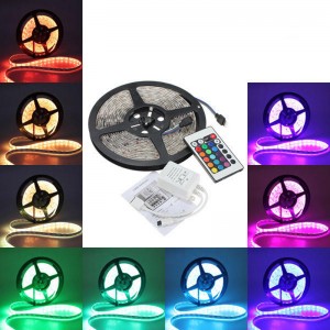 Εξωτερική 12V 24V OEM Epistar πολλαπλών χρωμάτων RGB LED λουρίδες SMD 5050 300LED ανά μετρητή αδιάβροχο LED ταινία Blister Kit