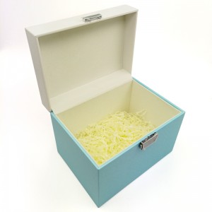 Custom Logo Ορθογώνιο χαρτί Κουτί δώρου με κλειδαριά και κλειδί