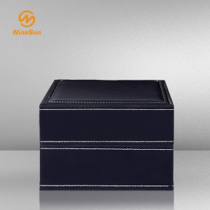 Μπλε χρώμα Κλασσικά ρολόγια συσκευασίας ρολογιών με δύο μαξιλάρια Custom -WT-180004