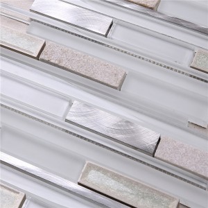 Factory Direct Ocean Μπλε Crystal Glass Strip Μωσαϊκό Πλακάκι HSD124