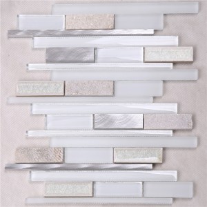 HSD124 Εργοστάσιο Άμεση Ocean Blue Crystal Glass Strip Μωσαϊκό πλακάκι