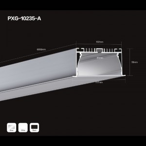 Κορνίζα προφίλ αλουμινίου με λωρίδα LED με κλιπ καλύμματος κάλυψης υπολογιστή