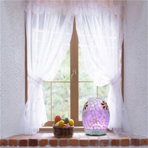 Υπερήχων ηλεκτρικών 2017 τάση μωσαϊκό γυάλινο λουλούδι αρώματος διαχύτη λουλούδι