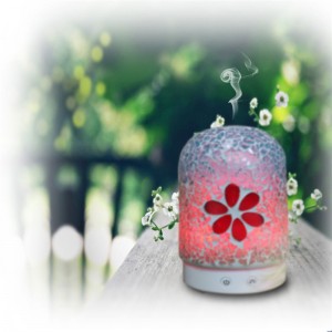 Κινεζική εργοστάσιο τελευταίας ψηφιδωτό γυαλί υπερήχων ηλεκτρικό αιθέριο έλαιο αρώματος διαχύτη