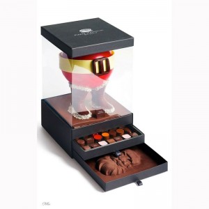 άκαμπτο κουτί συσκευασίας δώρου με καθαρό ορατό καπάκι παραθύρου pvc