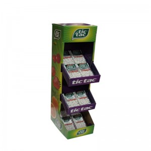 Προσαρμοσμένο Τρόφιμα Κατάστημα διπλής πλευράς Γόνδολα Σούπερ μάρκετ Ράφια Ράφι Cookie Βάση χαρτόνι