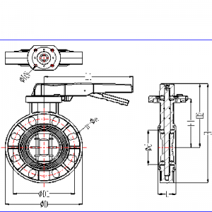 upvc βαλβίδα πεταλούδας