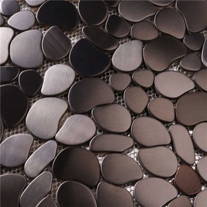 Ματ 304 ανοξείδωτο χάλυβα παραμορφωμένο πλακάκι τοίχου μωσαϊκό