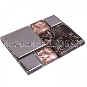 Κομψά μωσαϊκά κεραμίδια κορυφαίας κατηγορίας με γυάλινο μάρμαρο για διακόσμηση backsplash