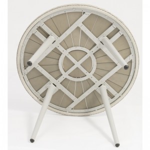 αλουμίνιο μπαστούνι έπιπλα εξωτερικού χώρου στρογγυλή τραπεζαρία με 4 καρέκλες