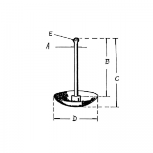 Μεγάλη άγκυρα άγκυρα μανιταριών ζωγραφισμένο κόκκινο