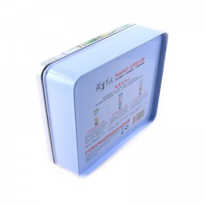 Προσαρμοσμένο μικρό τετράγωνο καλλυντικό κασσίτερο για μάσκα προσώπου, συσκευασία κρέμα χεριών