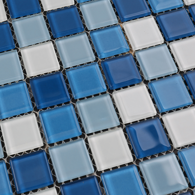 Ανταγωνιστική Τιμή Κρύσταλλο Γυαλί Ψηφιδωτό Φτηνές Πισίνα Πλακιδίων Μπλε