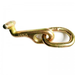 Σφυρήλατο γάντζο G70 T με συγκολλημένο σύνδεσμο με κίτρινη επένδυση