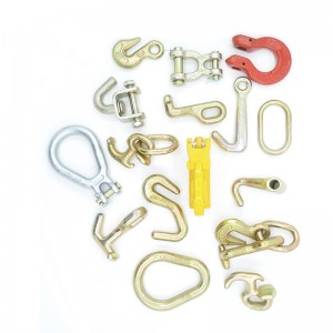 G70 Σφυρήλατο Mini J Γάντζος με Κίτρινη πλάκα με συγκολλημένο σύνδεσμο