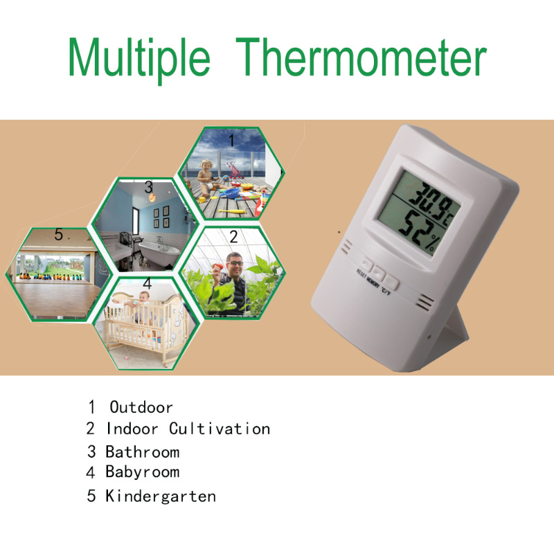 Ψηφιακό θερμόμετρο Ultra u0026 Thin και Υγρόμετρο LCD + -1C + -5% Υγροθερμογραφία