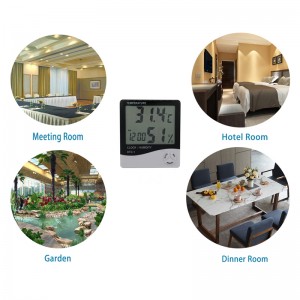 Ψηφιακή ασύρματη εσωτερική αυτόματη υγρασία εξωτερικού θερμόμετρου Ασύρματη οθόνη θερμοκρασίας και υγρασίας με βάση το πόδι