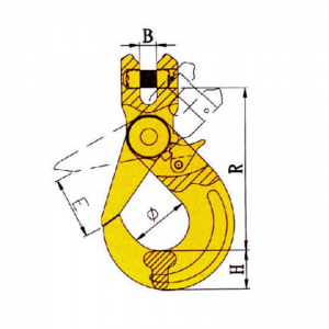 Γάντζος ασφαλείας G80 Αυτοκόλλητο γάντζος ζωγραφισμένο