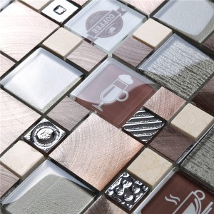 HUV11 Hot Selling εσωτερική διακόσμηση αδιάβροχο γυαλί μωσαϊκό πλακάκια εικόνα για τοίχο διακόσμηση