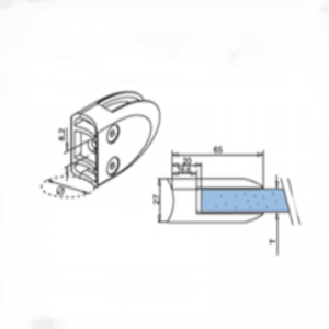 Ανοξείδωτο χάλυβα Μήκος D Γυαλί σφιγκτήρα