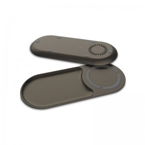 KPS-X701 Νίκαιας σχεδίασης υψηλής ποιότητας μικρός δίσκος 10W γρήγορος qi 2in1 ασύρματο φορτιστή