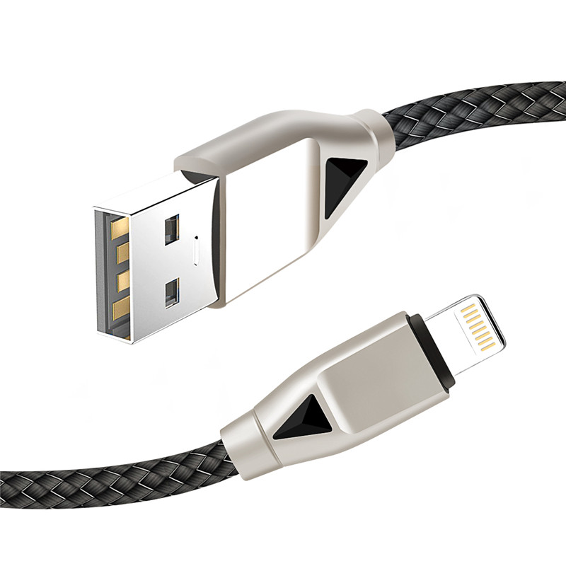 Καλώδιο USB νάιλον KPS-8449CB - διαμάντι τύπου c / φωτισμός / μικρο