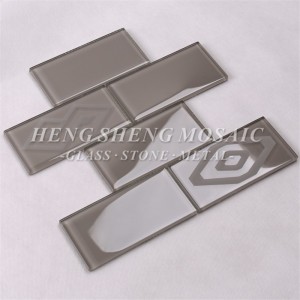 HSP42 Υψηλής Ποιότητας Μοτίβο Υαλοπίνακας Μωσαϊκό Πλακάκι Μετρό για Backsplash Κουζίνας Τείχη