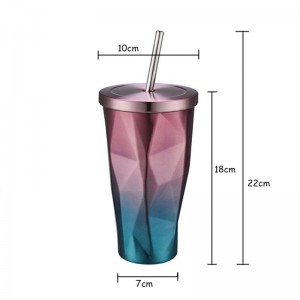 16ώρο κούπα ταξιδιού | Ανοξείδωτο χάλυβα φλιτζάνια φιαλίδιο μονωμένο φλιτζάνι καφέ παγωμένο ποτήρι αυτοκίνητο τσάι φλιτζάνι με φ...