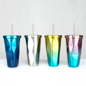 16ώρο κούπα ταξιδιού | Ανοξείδωτο χάλυβα φλιτζάνια φιαλίδιο μονωμένο φλιτζάνι καφέ παγωμένο ποτήρι αυτοκίνητο τσάι φλιτζάνι με φ...