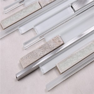 Factory Direct Ocean Μπλε Crystal Glass Strip Μωσαϊκό Πλακάκι HSD124