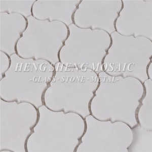 HSC43 Carrara Λευκό φυσικό μαρμάρινο πέτρινο Hexagon Waterjet Φανάρι σε σχήμα πλακιδίων μωσαϊκού για κουζίνα Backsplash Μπάνιο για δάπεδα