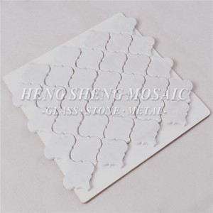 HSC43 Carrara Λευκό φυσικό μαρμάρινο πέτρινο Hexagon Waterjet Φανάρι σε σχήμα πλακιδίων μωσαϊκού για κουζίνα Backsplash Μπάνιο για δάπεδα