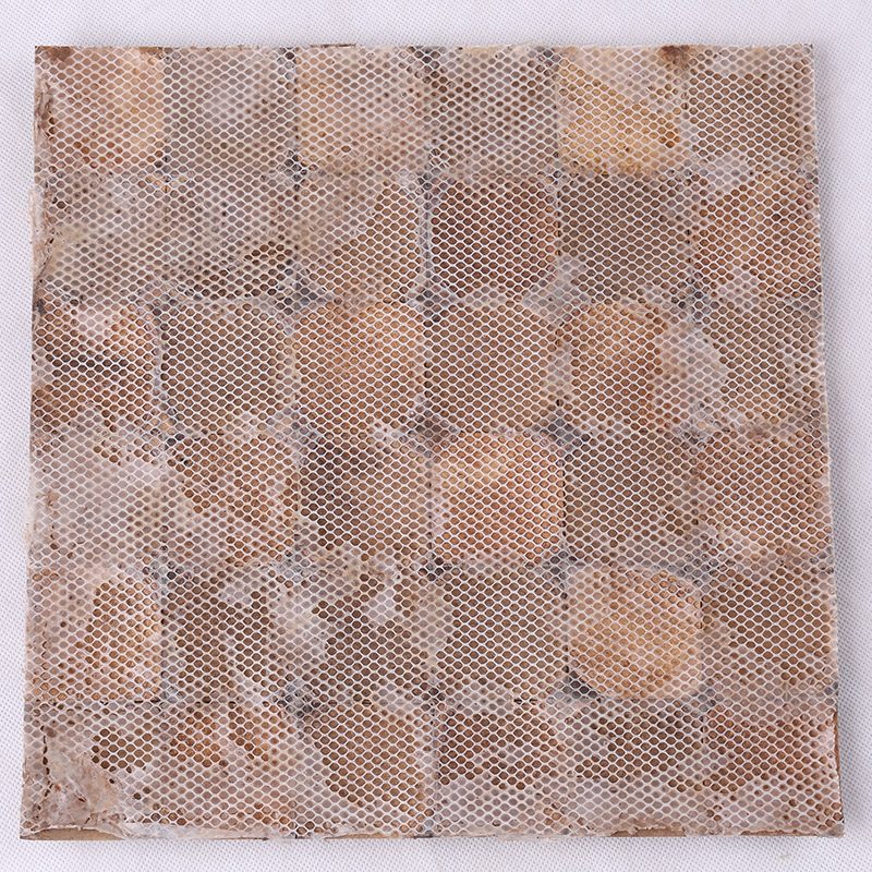 Antique φυσικό γυαλισμένο τετράγωνο καρύδας κέλυφος μωσαϊκό διακοσμητικά κεραμίδια τοίχου