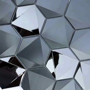 Πλακάκια από μαύρο μέταλλο 304/316 Μωσαϊκό από ανοξείδωτο χάλυβα για διακοσμήσεις τοίχων