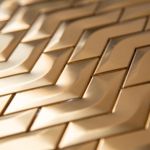 Πλακάκια από ανοξείδωτο χάλυβα Πλακάκια από ανοξείδωτο χάλυβα Ψηφιδωτά πλακάκια από μωσαϊκό για κουζίνα / μπανιέρα