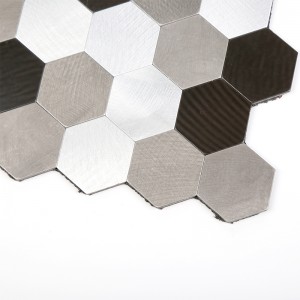 Peel και Stick Πλακάκια Metal backsplash για κουζίνα, επιφάνεια αργιλίου αλουμινίου