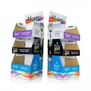 YJ Pop Up χαρτόνι προϊόντα Display Stand, κυματοειδές κουτί Display Rack δαπέδου, χαρτόνι Display Stand ράφι μονάδα