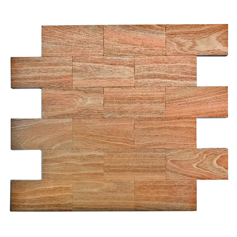 Τρισδιάστατο ξύλινο στυλ μοντέρνο υπόγειο μείγμα Αλουμίνιο Mosaico πλακάκια πλακιδίων και πλακάκια Backsplash Stick