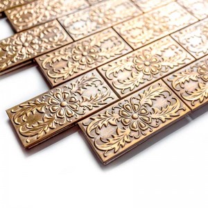 Χάλκινο Backsplash Μωσαϊκό Πλακάκι Μπάνιο και Διακόσμηση Piastrelle Bagno Con Fiori πλακάκια