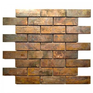 Πλακάκι μωσαϊκού Backsplash χαλκού για μπάνιο και διακόσμηση