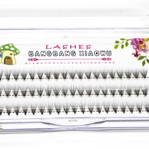 Ζεστό Πώληση 10p Rooted Flare Ατομική Όγκος 3d Επέκταση βλεφαρίδων