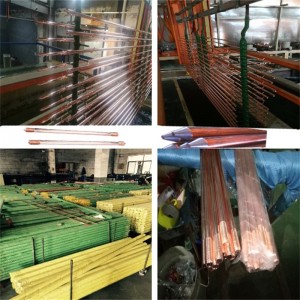 Από ανοξείδωτο χάλυβα χαλκό συγκόλλησης χάλυβα εδάφους ράβδους χλοοτάπητες