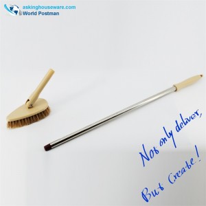 Βούρτσα δαπέδου Akbrand Μεγάλη μη εκτάσιμη κεφαλή από ανοξείδωτο χάλυβα τρίγωνο σωλήνα