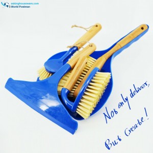 Akbrand Οικιακές Μπαμπού Χειρολαβές Βούρτσες Καθαρισμού 4 σε 1 σε βαθύ μπλε χρώμα