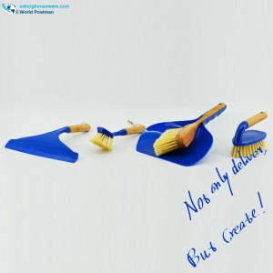 Akbrand Οικιακές Μπαμπού Χειρολαβές Βούρτσες Καθαρισμού 4 σε 1 σε βαθύ μπλε χρώμα