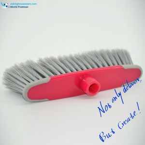 Ακράβδινο στρογγυλό μαύρο πλαστικό κεφάλι με μαλακό TPR και τα δύο πλευρικά